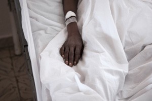 patient in a hospital bed