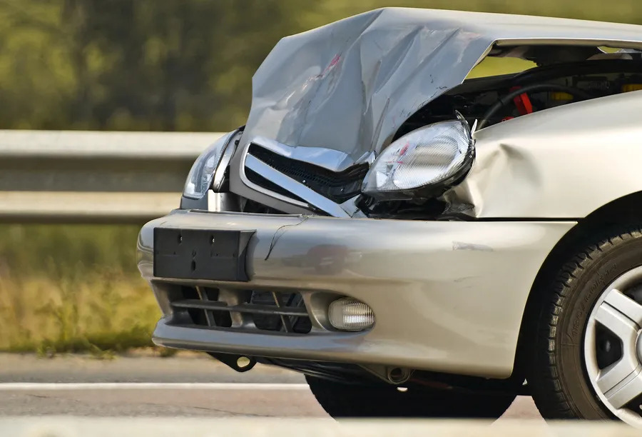 wrecked car