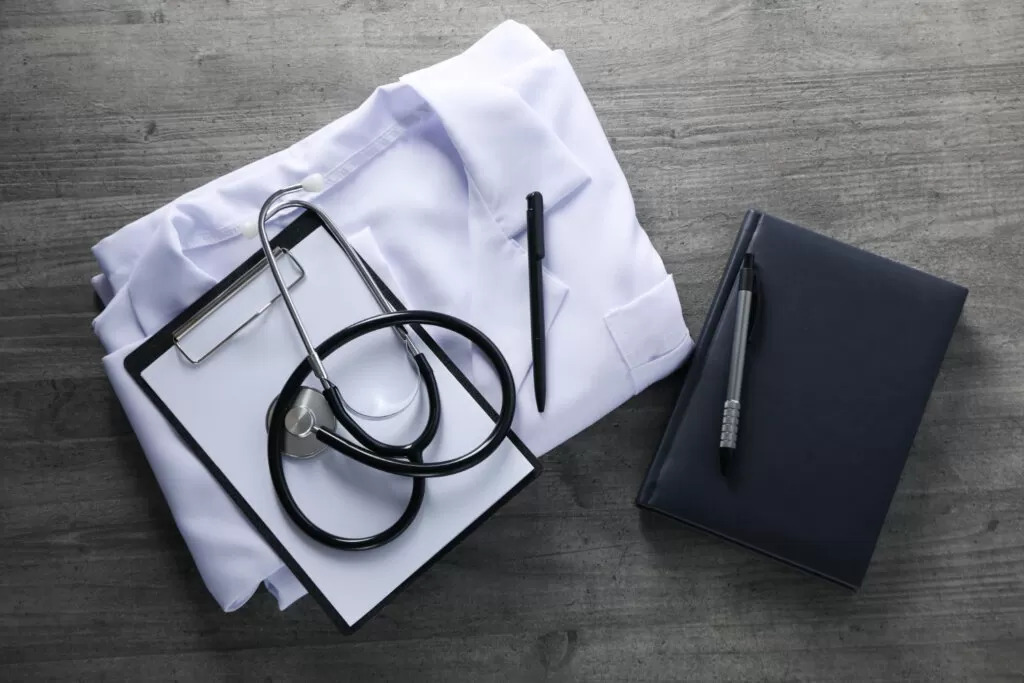 doctors coat and stethoscope