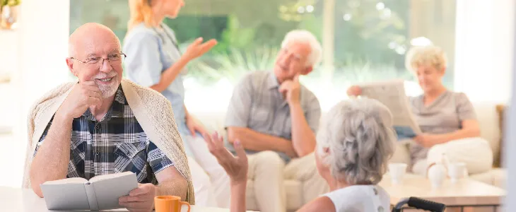 group of elderly people at a nursing home in DC