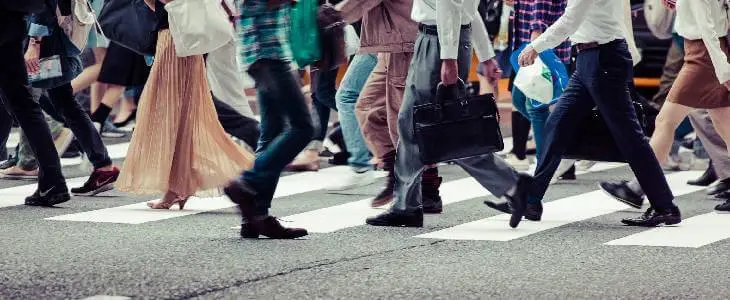 pedestrians crossing