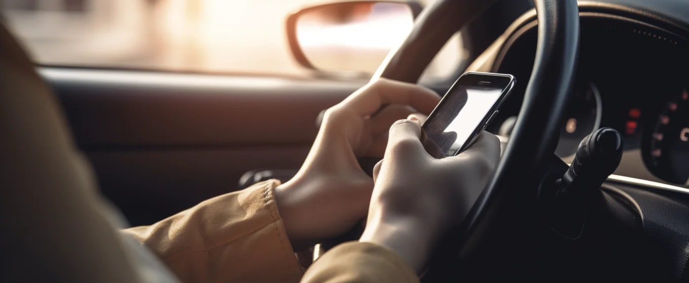 women texting and driving and is a distracted driver in arlington virgina
